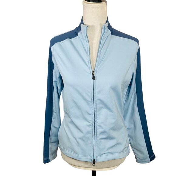 Danskin Retro Style Tape Stripes Track Jacket Size S Blue Activewear Casual Gym - Picture 16 of 16